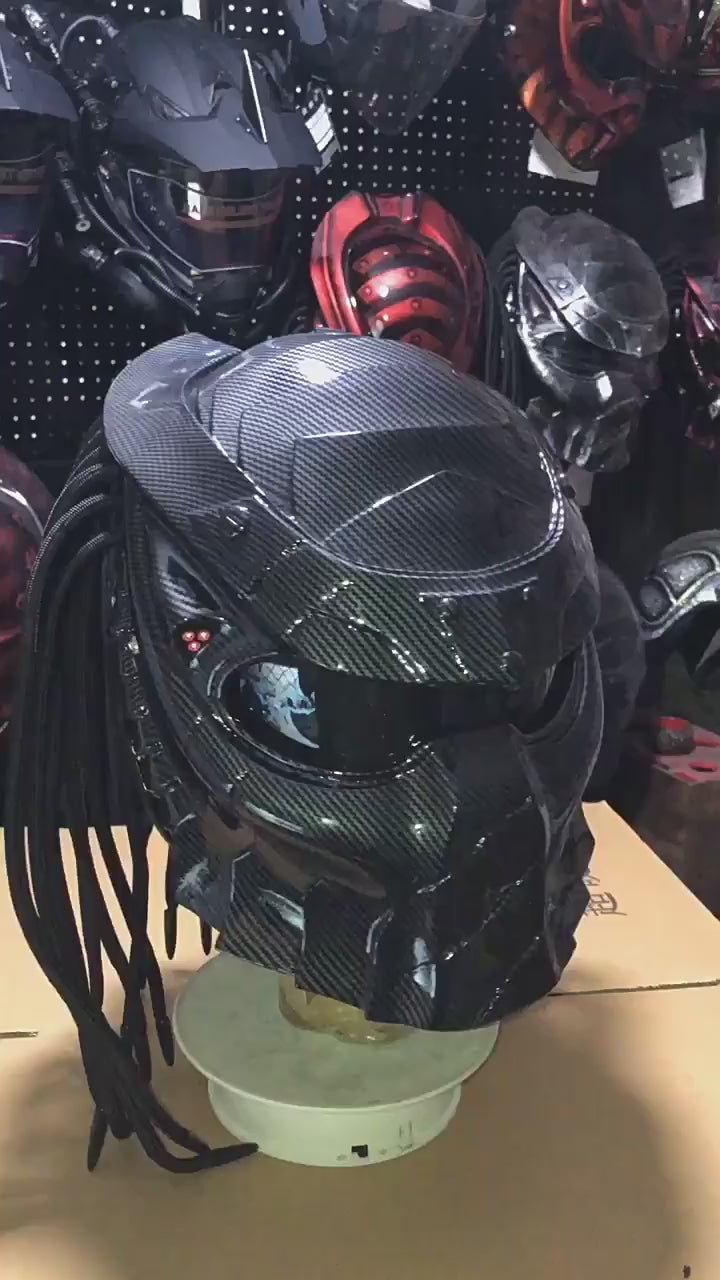 Full Face Motorcycle Helmet Stylish 3-Layer Protective Helmet Predator Evo Motorcycle Helmet PC+ABS High Security Safety Helmet | 883-2