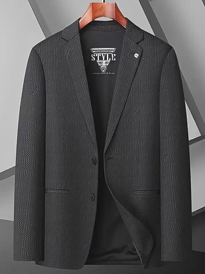 Men's Plus Size Casual Blazer | Stretch & Non-Iron Checkered Sport Coat | Oversized Comfort Fit Jacket for Big Gentlemen | XKX-Q5573