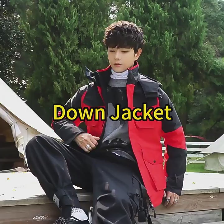 Men Waterproof Winter Down Jacket White Duck Down Parkas Mid-Length Thick Warm Overcoat | DJ046