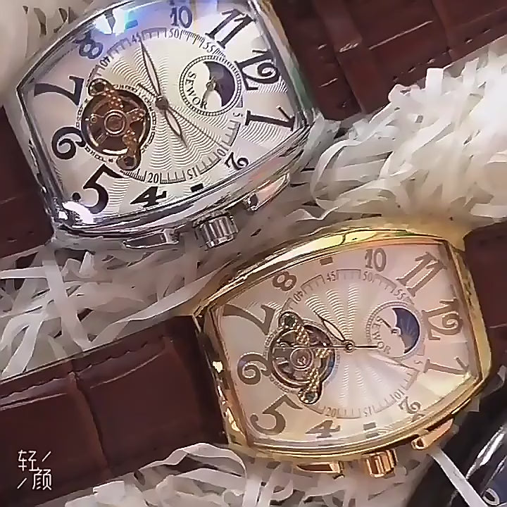 Men's Wristwatches Fashion Moon Phase Tourbillon Automatic Mechanical Watches | m186