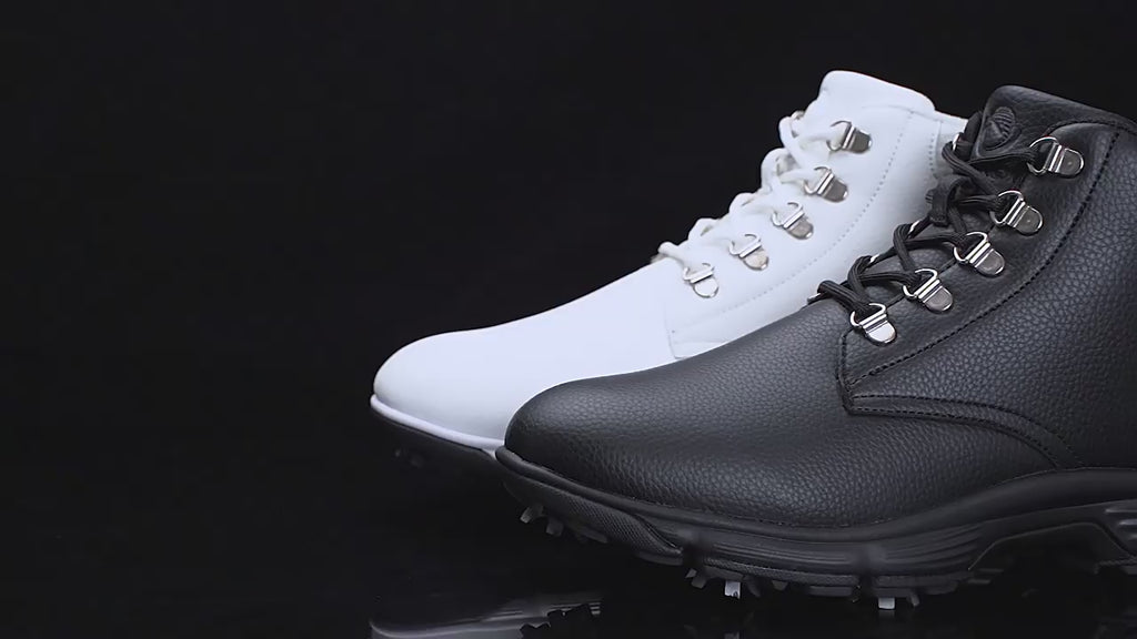 Thestron Men's High-Top Winter Golf Shoes Water-Resistant & Anti-Slip Spiked Trainers Big Sizes