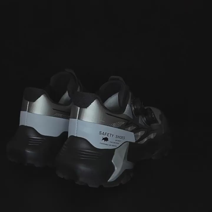 NK198 Steel Toe Safety Shoes | Anti-Puncture & Impact-Resistant Work Sneakers | European Standard Protective Trainers