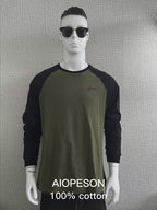 Men's Pullover T-shirts Long Sleeve Round Neck Casual T Shirts | TS2017