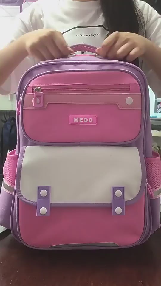 Kids School Backpack Students Bag Canvas Waterproof Laptop Bag | 2819