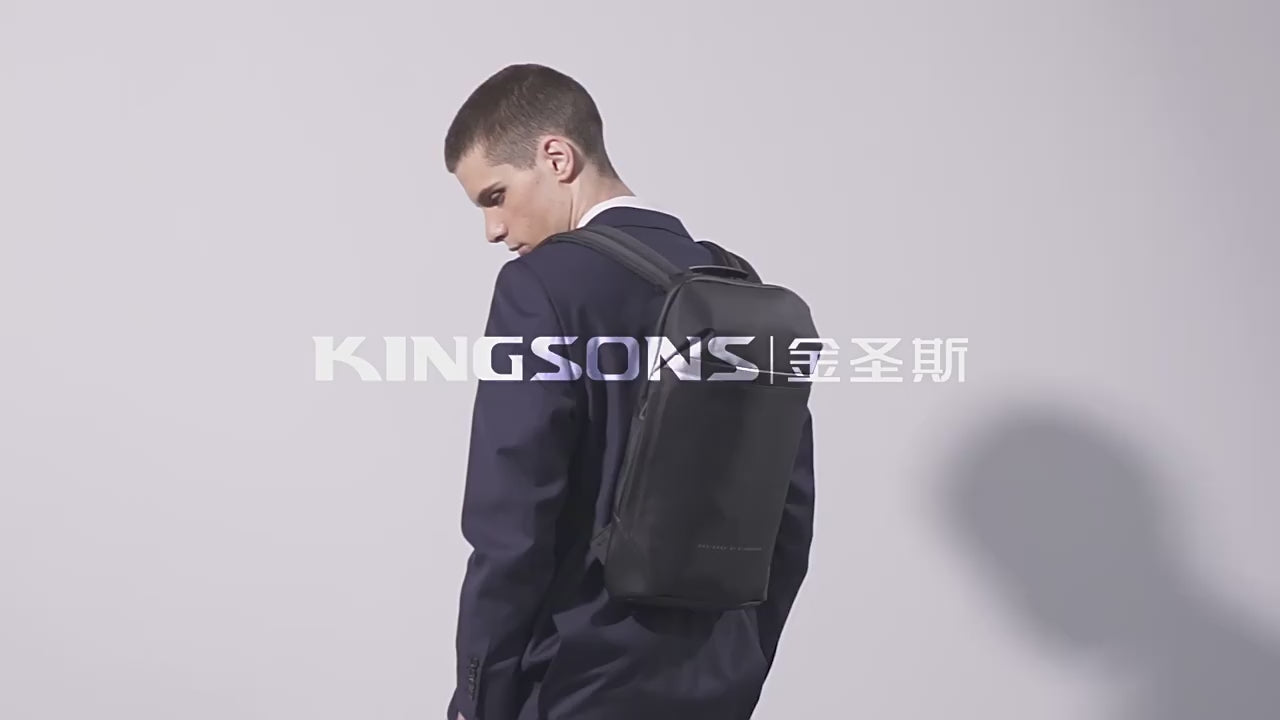 Kingsons Slim Business Backpack – Waterproof, Anti-Theft, Laptop Bag | 3210