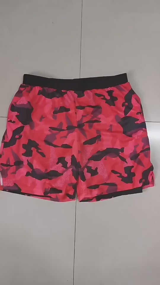 Men Breathable Quick Dry Basketball Shorts High Elastic Workout Shorts Inside Pockets Gym Shorts | DK45