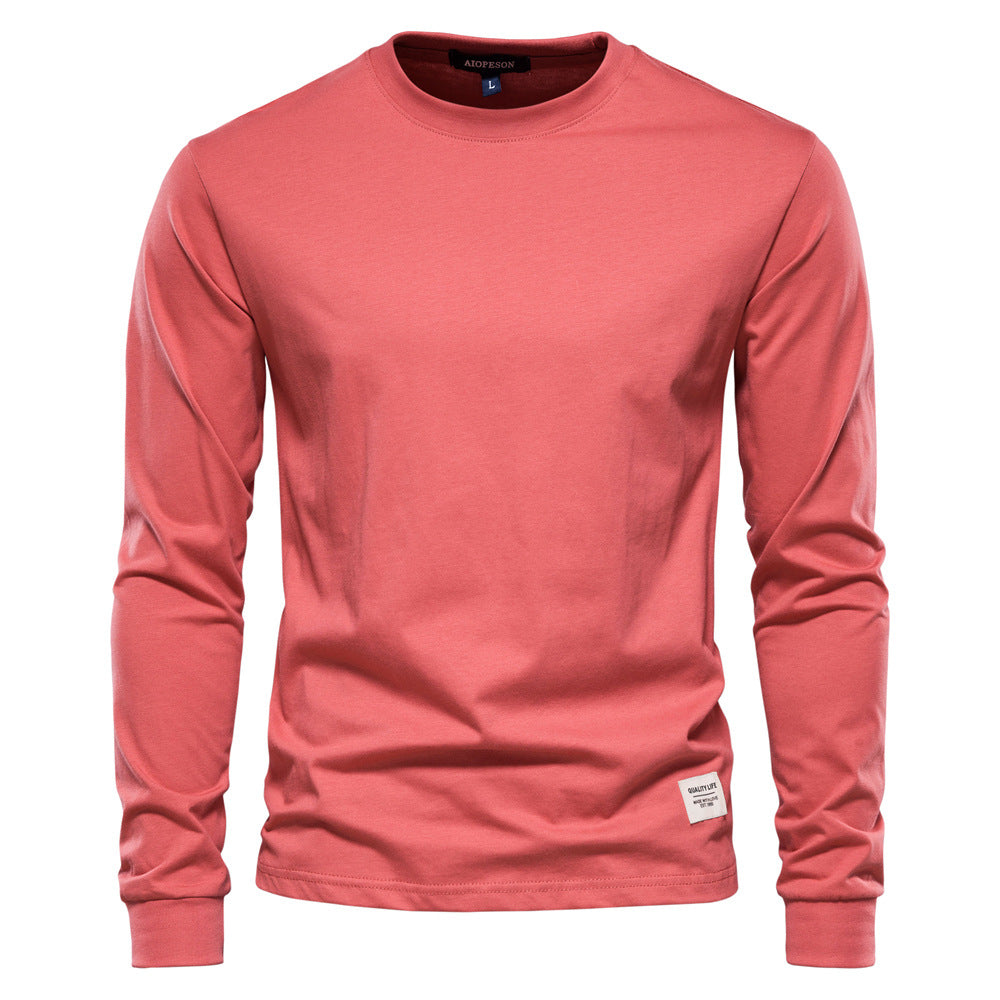 Men’s Oversized Long Sleeve T-Shirt – Casual Streetwear Cotton Crewneck Top for Everyday Style | AX601