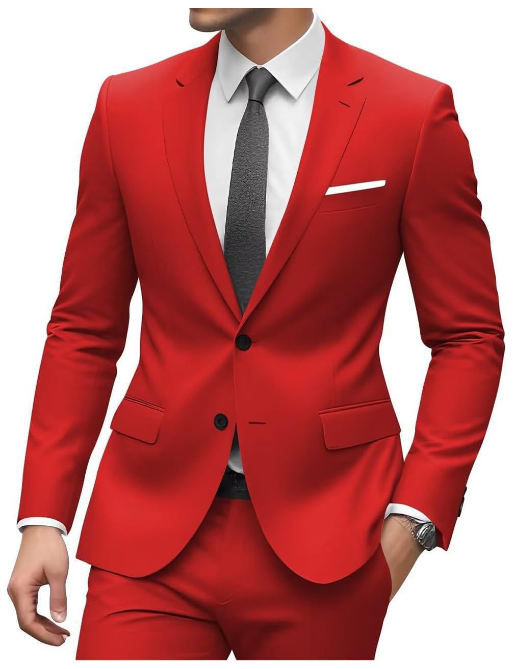 2026 Men‘s 2-Piece Wedding Suit Set | Notch Lapel Business Blazer & Trousers | Cross-Border Formal Wear for Grooms & Hosts | SBT001