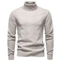 Men's Cable Knit Turtleneck Sweater 2026 Winter Slim Fit Pullover | Warm Viscose Blend Knitwear