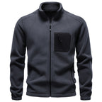 Men's Fleece-Lined Thermal Sweatshirt | 2026 Winter Outdoor Pullover with Zip Collar | Warm Sherpa Fleece Top | HD3059