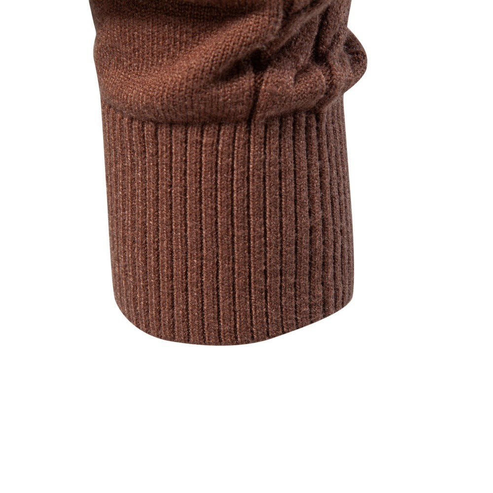 Men's Cable Knit Turtleneck Sweater 2026 Winter Slim Fit Pullover | Warm Viscose Blend Knitwear
