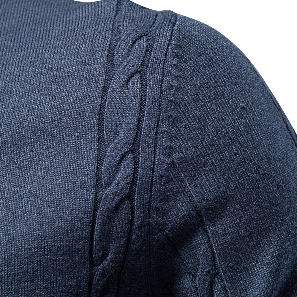 Men's Cable Knit Turtleneck Sweater 2026 Winter Slim Fit Pullover | Warm Viscose Blend Knitwear