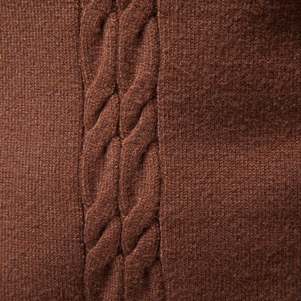 Men's Cable Knit Turtleneck Sweater 2026 Winter Slim Fit Pullover | Warm Viscose Blend Knitwear