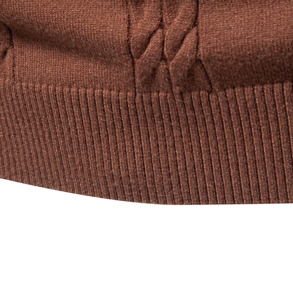 Men's Cable Knit Turtleneck Sweater 2026 Winter Slim Fit Pullover | Warm Viscose Blend Knitwear
