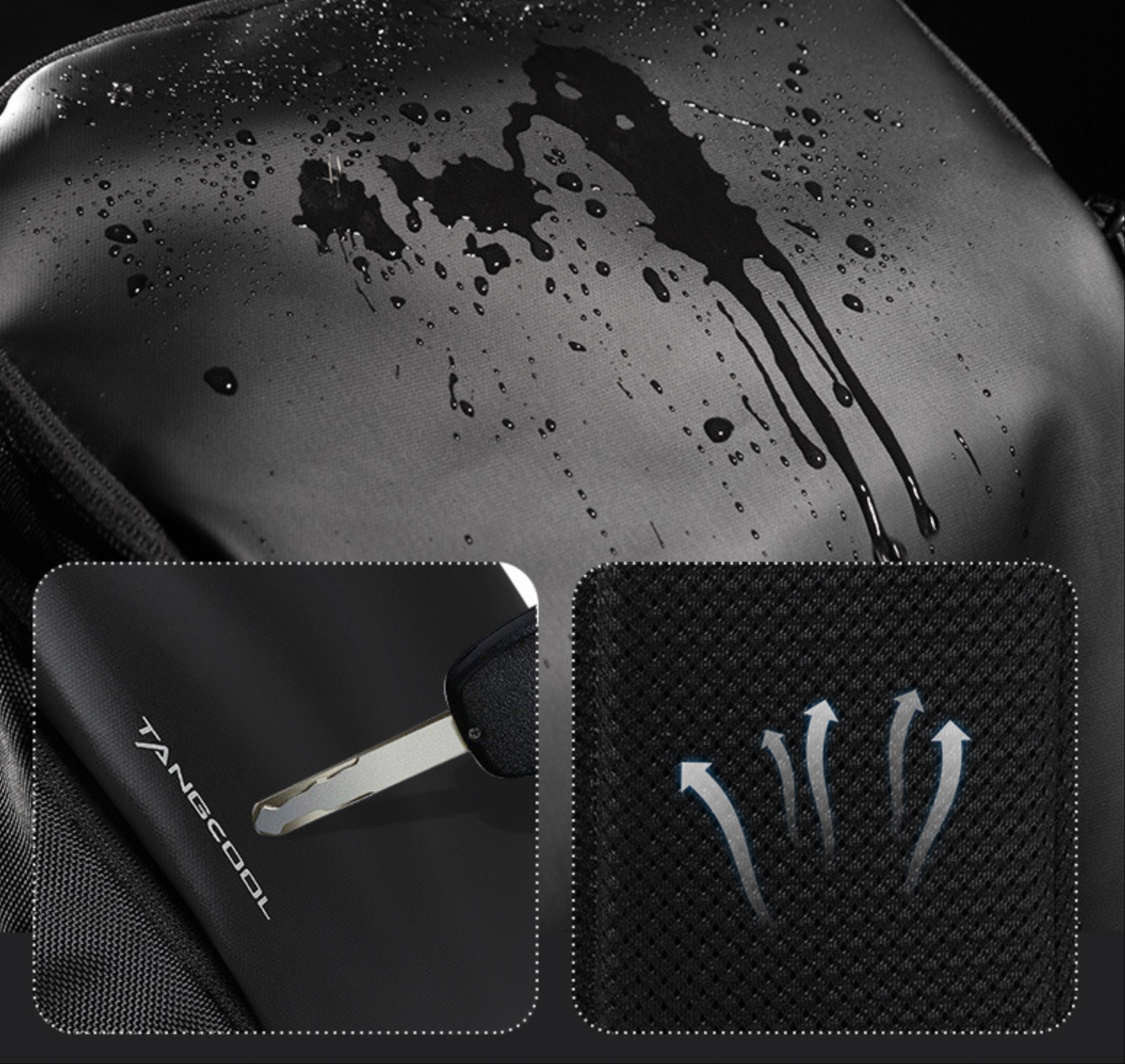 Tangcool Men’s Waterproof Laptop Backpack 15.6/17” – Oxford Travel & Business Bag | TC-729