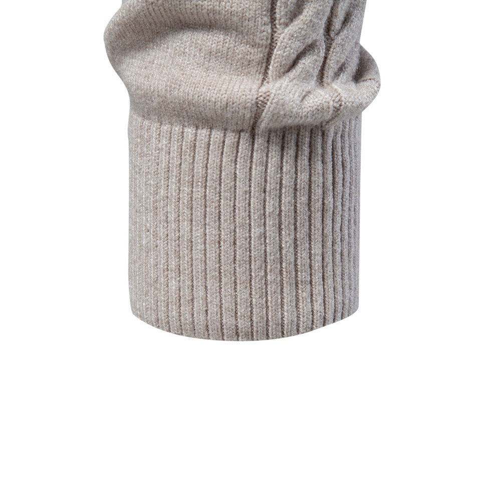 Men's Cable Knit Turtleneck Sweater 2026 Winter Slim Fit Pullover | Warm Viscose Blend Knitwear