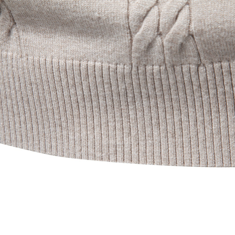 Men's Cable Knit Turtleneck Sweater 2026 Winter Slim Fit Pullover | Warm Viscose Blend Knitwear