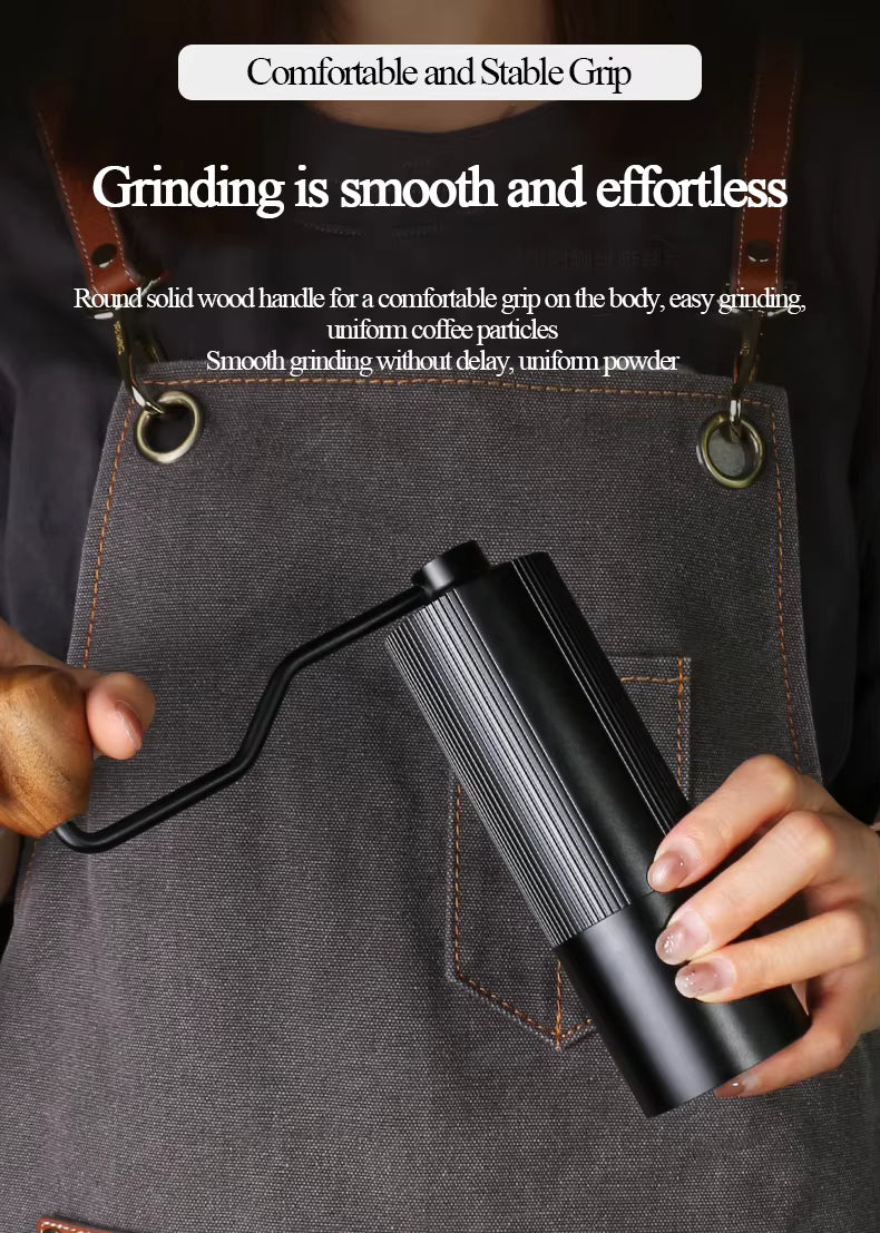 Premium Manual Coffee Bean Grinder – Large 30g Burr Mill, Precision Hand Crank for Espresso & Pour Over | UK Edition | NS1