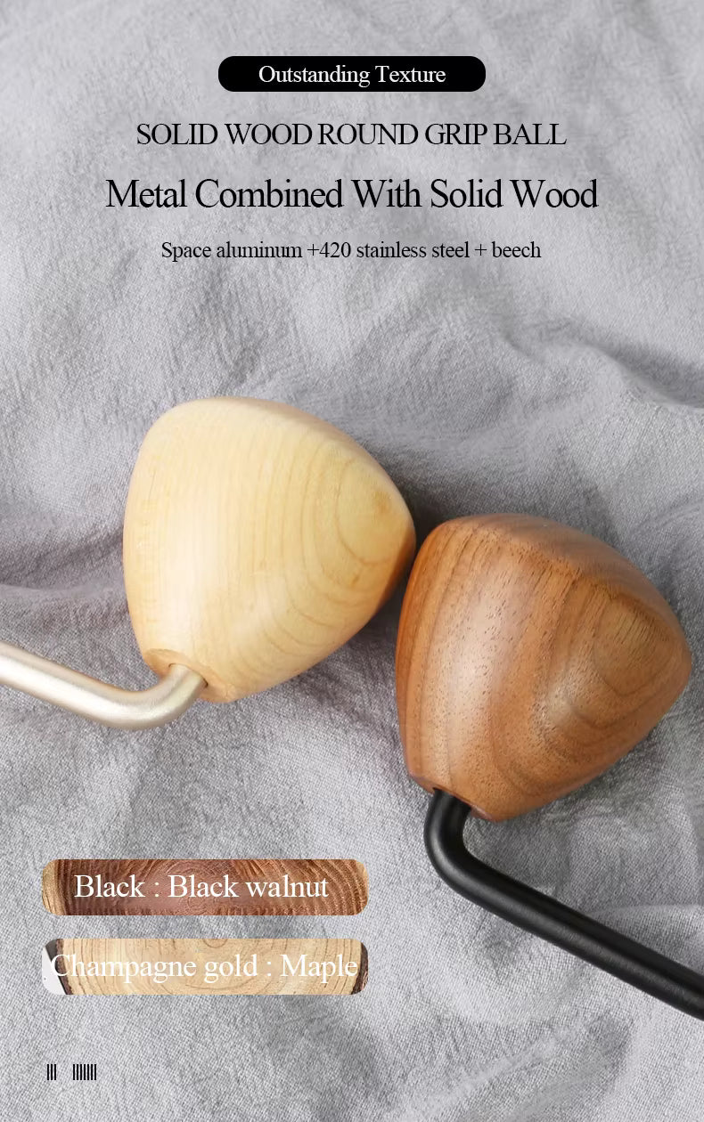 Premium Manual Coffee Bean Grinder – Large 30g Burr Mill, Precision Hand Crank for Espresso & Pour Over | UK Edition | NS1