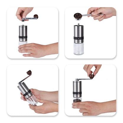 Portable Manual Coffee Grinder – Stainless Steel Hand-Crank Coffee Mill with Ceramic Burr for Home & Outdoor Brewing | 1070165