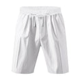 Men's Lightweight Linen-Blend Beach Shorts - Relaxed Fit 5-Inch Casual Shorts | WW-2