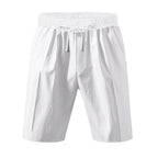 Men's Lightweight Linen-Blend Beach Shorts - Relaxed Fit 5-Inch Casual Shorts | WW-2