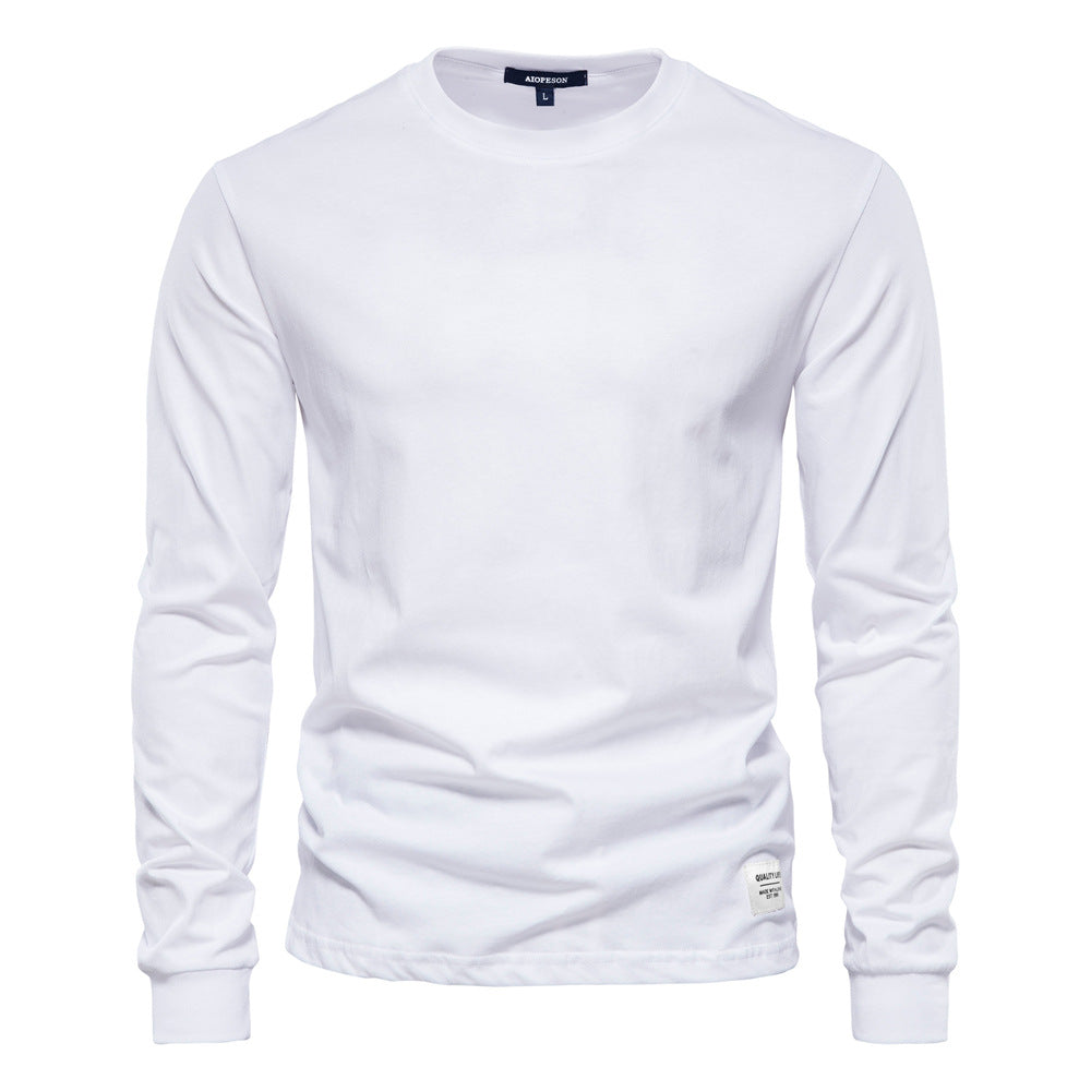 Men’s Oversized Long Sleeve T-Shirt – Casual Streetwear Cotton Crewneck Top for Everyday Style | AX601