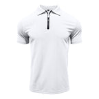 Men's Slim-Fit Stretch Jacquard Polo Shirt – 2025 Spring/Summer Casual Top | YHZH-17