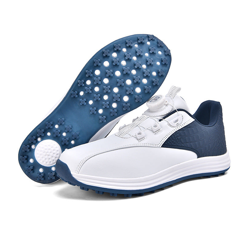 Packard Golf Shoes with Rotating Buckle | Anti-Slip Spiked Golf Madison Trainers | Breathable Microfiber Athletic Boots