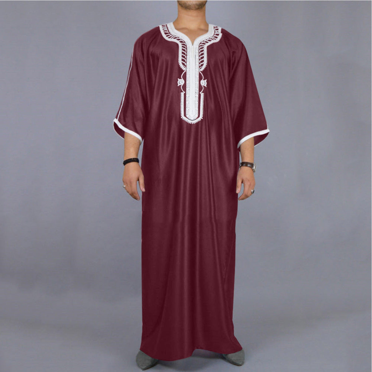 Loose-Fit Muslim Robe Modest and Comfortable Traditional Wear for Men | 1138242