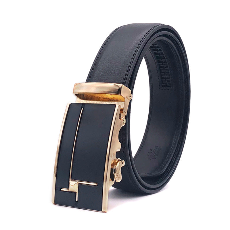 Men's Comfort Genuine Leather Ratchet Dress Belt with Automatic Click Buckle | DB-1