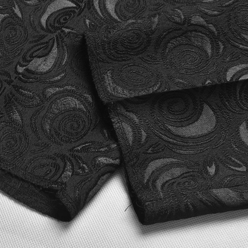 Mens Black Floral Tuxedo Jacket Paisley Shawl Lapel Suit Blazer Jacket for Dinner,Prom,Wedding | 8660-700