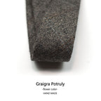 Wool Cashmere Neck Tie for Men Plaid Causal Formal Skinny Tweed Pattern | Y-112