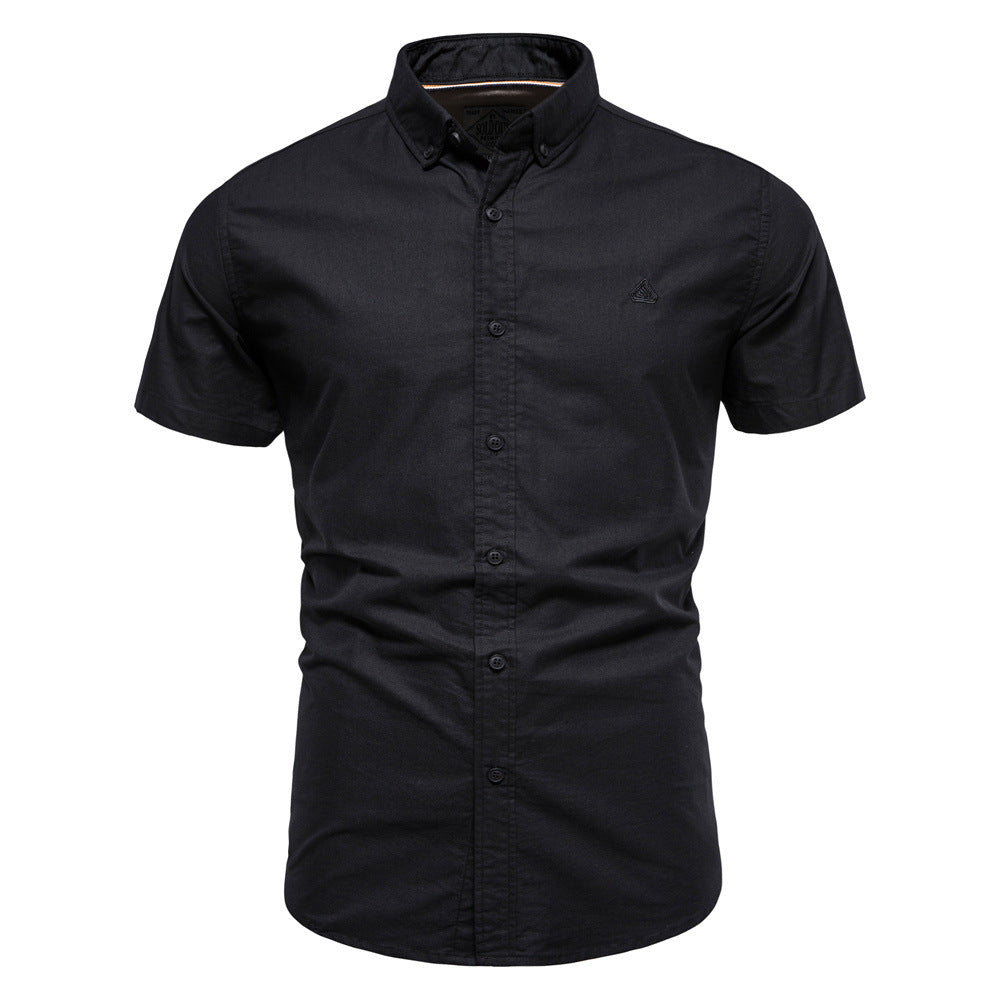 Chemise d'affaires slim à manches courtes pour hommes, coupe basique et respirante | SH711