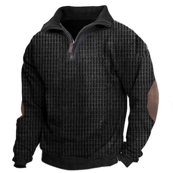 Felpa tattica Henley Half Zip in tessuto waffle da uomo per esterni | O333 