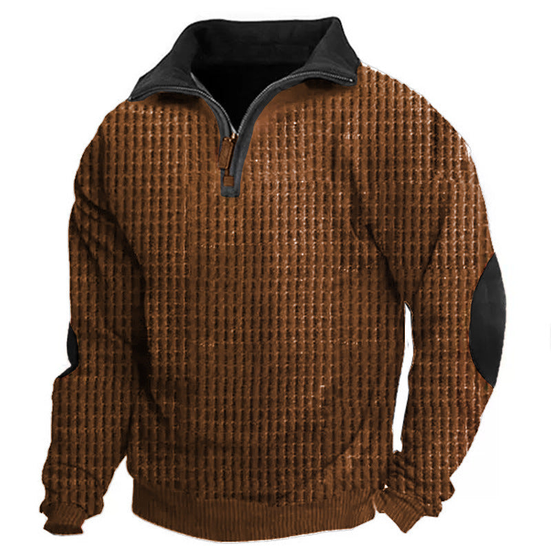 Felpa tattica Henley Half Zip in tessuto waffle da uomo per esterni | O333 