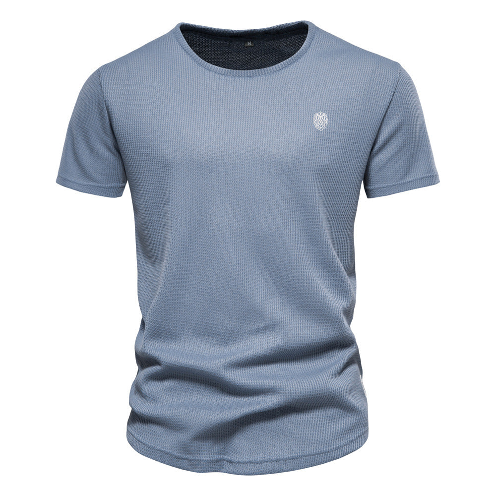 Men's Casual T-shirt Round Neck Sports Basic Bottom Shirt | QTS715