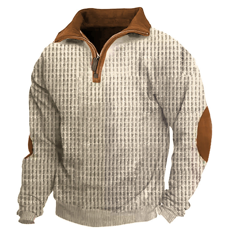 Felpa tattica Henley Half Zip in tessuto waffle da uomo per esterni | O333 