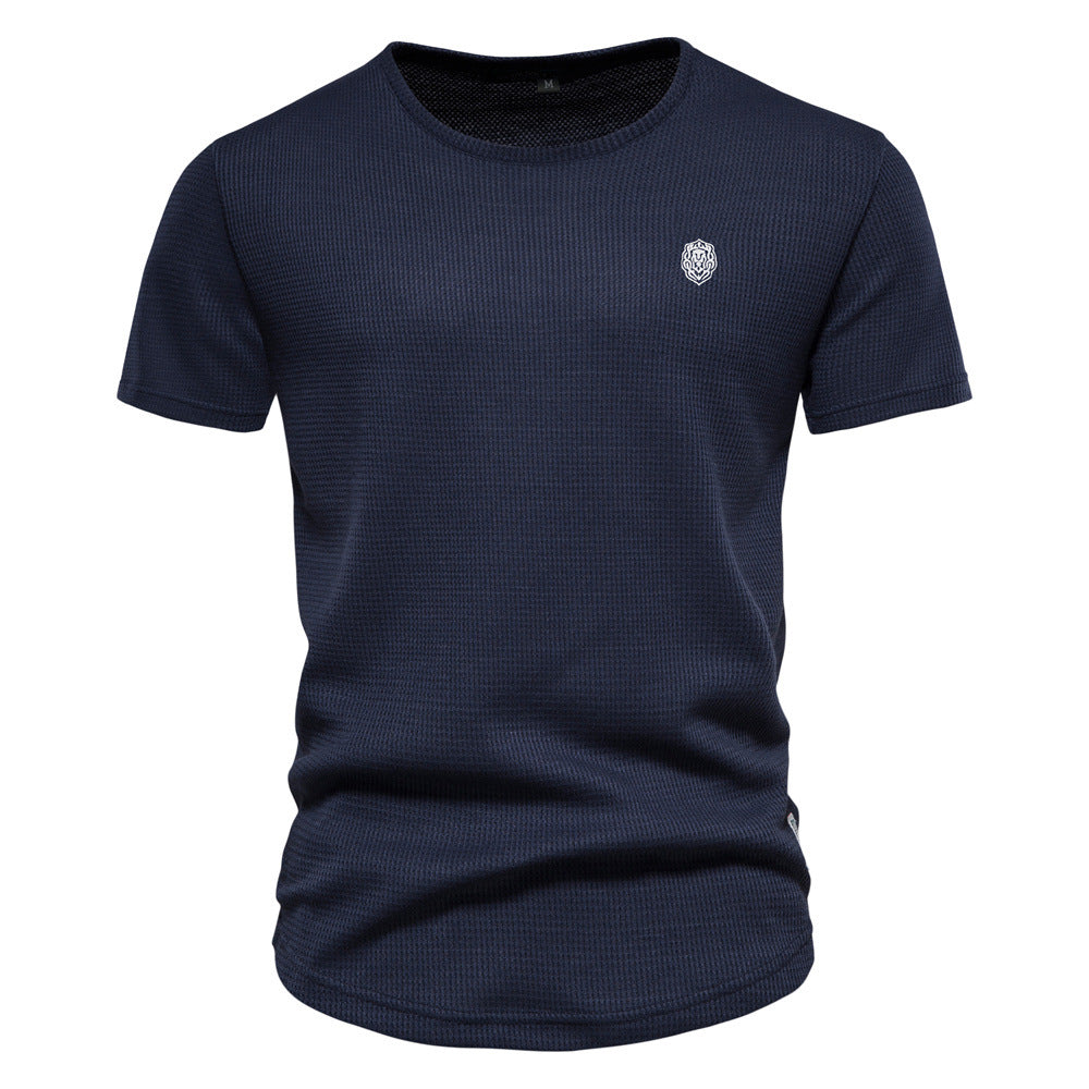 Men's Casual T-shirt Round Neck Sports Basic Bottom Shirt | QTS715