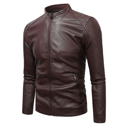 Men's Soft PU Leather Jacket Slim Fit Stylish Coat Blazer  | JK87