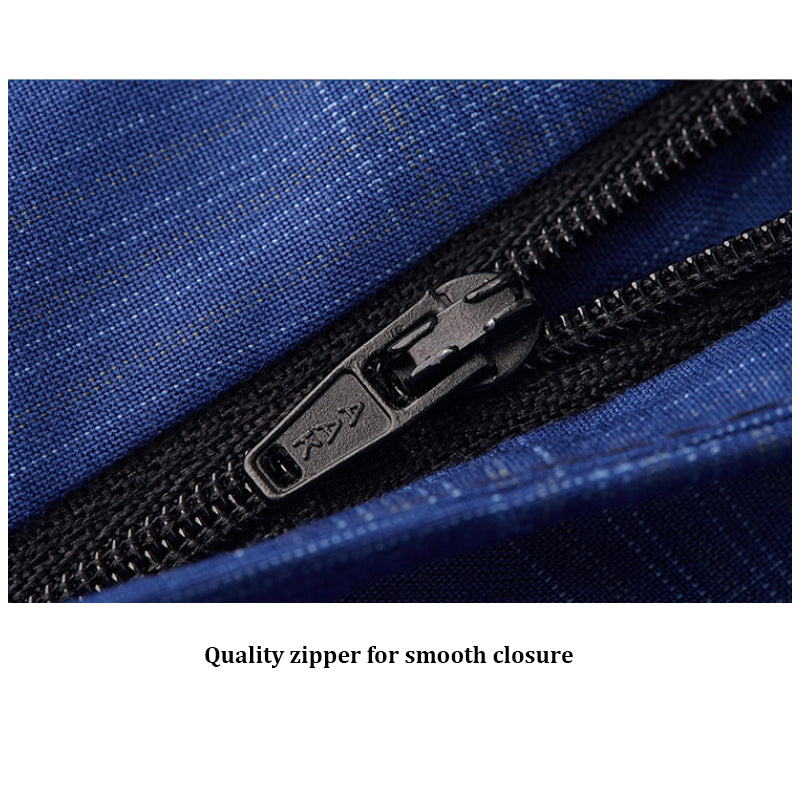 Men's 3 Pieces Slim Fit Suit Plaid Tuxedo Suit Dark Blue Business Wedding Dress Men Classic Formal Jacket Pants Vest