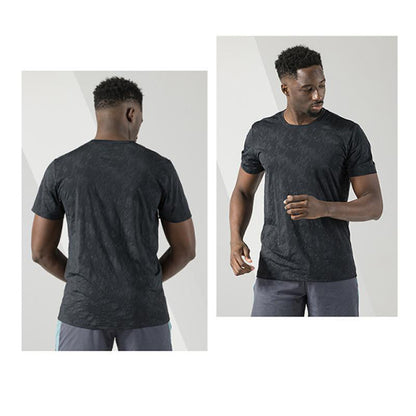 Men's T Shirt Tagless Quick Dry Spandex Athletic Running Shirts Crewneck Gym Wokout Fitness Performance Tee Under Shirt | 2207