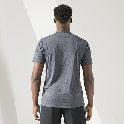 T-shirt sans étiquette pour homme en élasthanne à séchage rapide, pour course à pied, sport, ras du cou, gym, fitness, performance, sous-vêtement | 2207