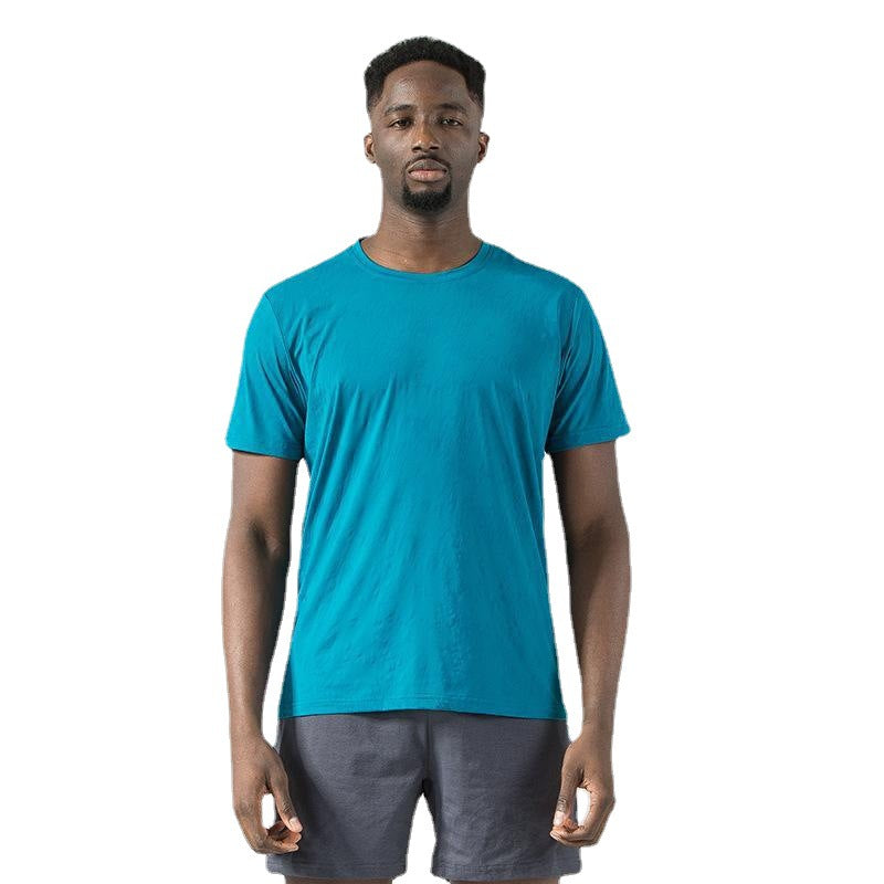 T-shirt sans étiquette pour homme en élasthanne à séchage rapide, pour course à pied, sport, ras du cou, gym, fitness, performance, sous-vêtement | 2207