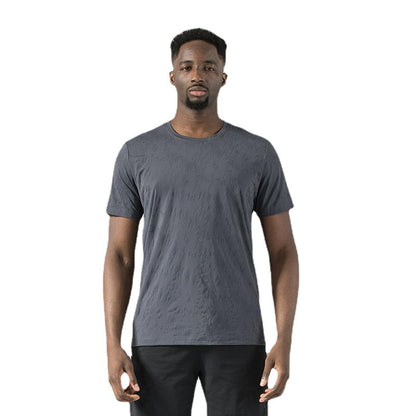 T-shirt sans étiquette pour homme en élasthanne à séchage rapide, pour course à pied, sport, ras du cou, gym, fitness, performance, sous-vêtement | 2207