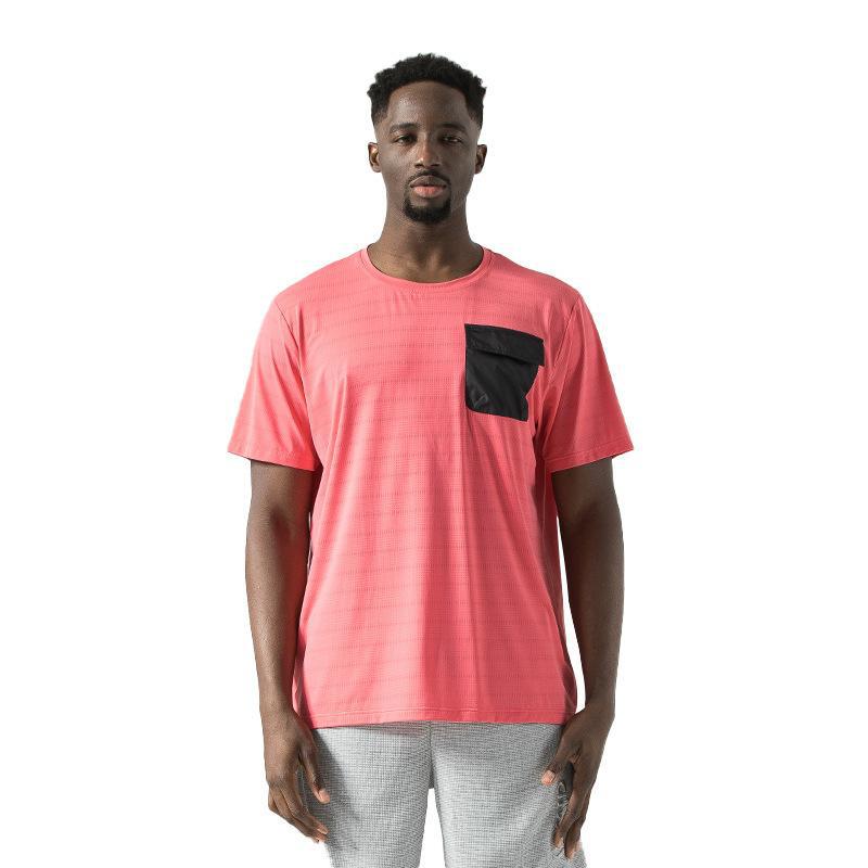 T-shirt à manches courtes pour homme, léger, avec poche poitrine, pour sports de plein air, athlétique | 2213