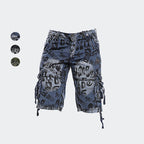 Men's Leopard print Camo Cargo Shorts Relaxed Fit Multi-Pocket -2292