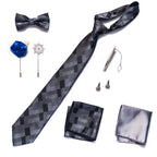 8 PCS Classic Men's Silk Tie Set Paisley Stripe Necktie for Men Gift Box | LB202