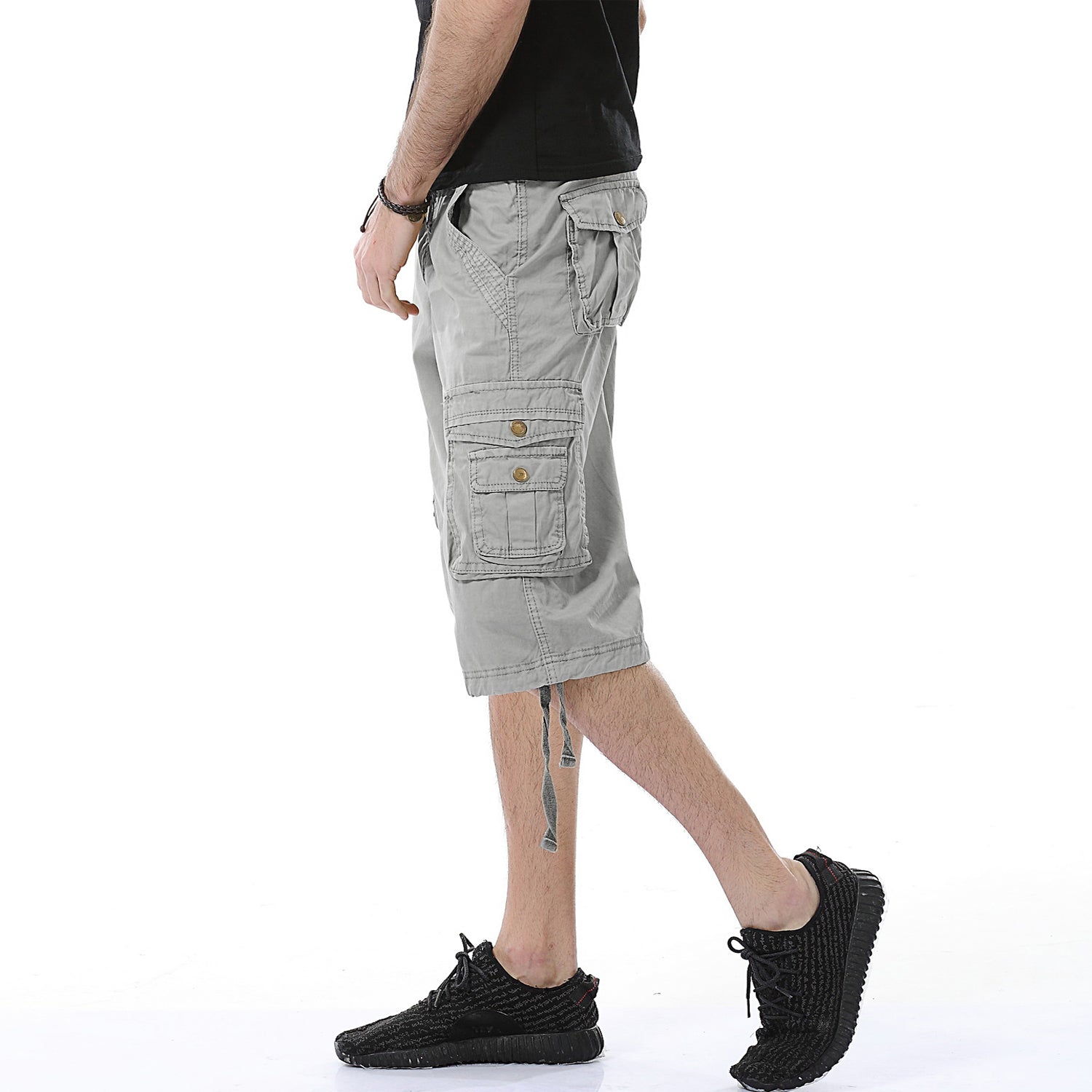Men's Multi-Pocket Versatile Twill Cargo Shorts-A082