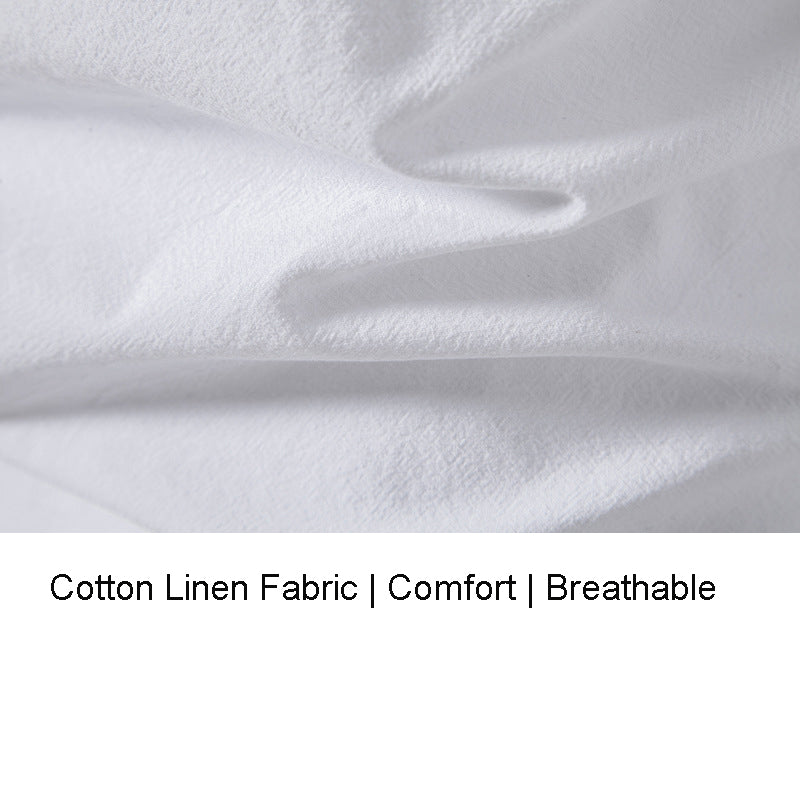 Men's V-Neck Drawstring Cotton Linen Henley Shirt Long Sleeve Hippie Casual Beach T Shirts | A275